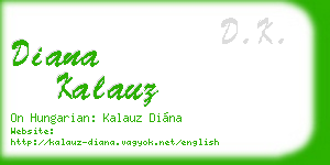 diana kalauz business card