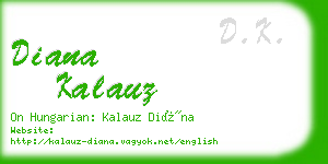 diana kalauz business card